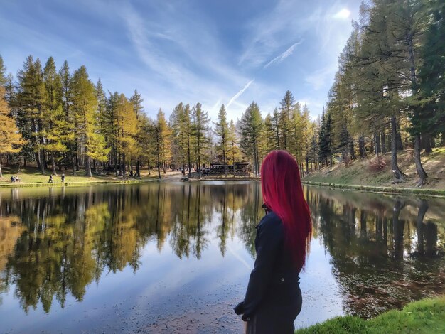 Quiet autumn lake