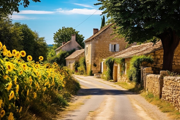 Foto silenziose strade di campagna delimitate da campi d'orzo