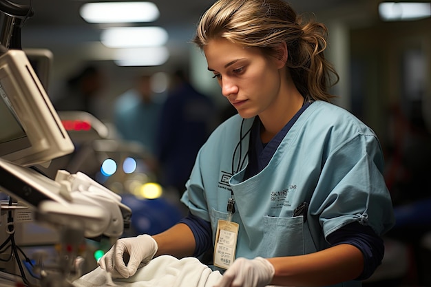 Quiet patient during blood collection generative IA