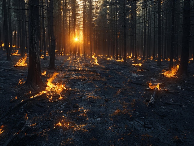 火事から回復する森の静かな力