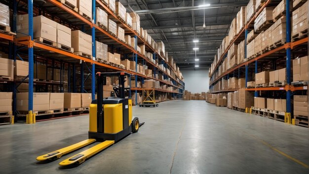 Quiet warehouse with pallet jack