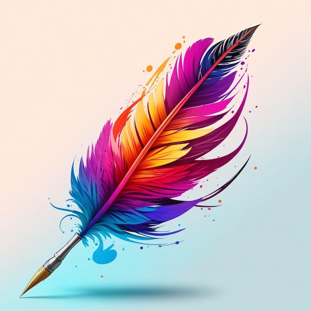 사진 quill_feather_pen 컬러풀