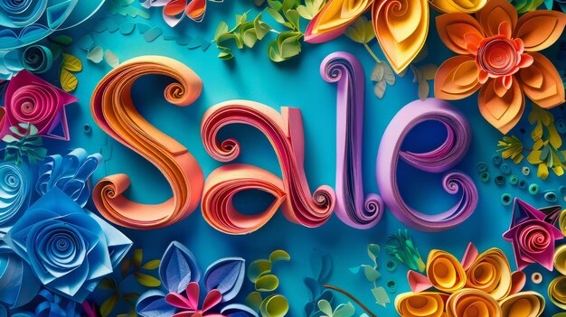 Quilling Paper Art Sale concept art poster