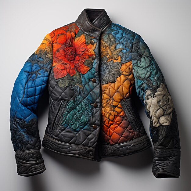 Photo quilted jacket