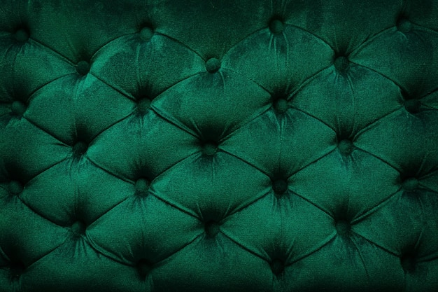 Quilted velvet green fabric as a background