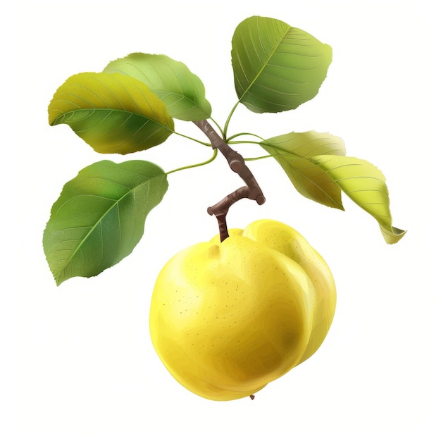 Quince geïsoleerd op witte achtergrond