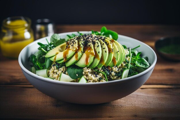 Quinoa and Avocado Superfood Salad Bowl