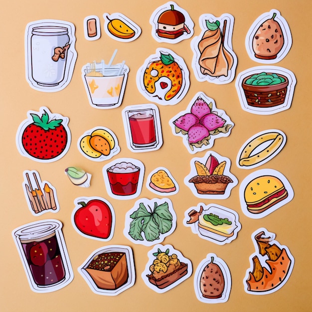 Quirky and fun foodthemed stickers