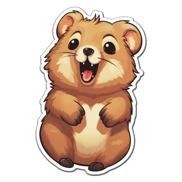 Foto quokka joey sticker generatieve ai