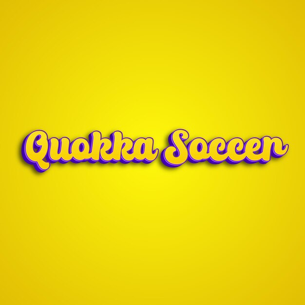 Foto quokkasoccer tipografia 3d design giallo rosa bianco sfondo foto jpg