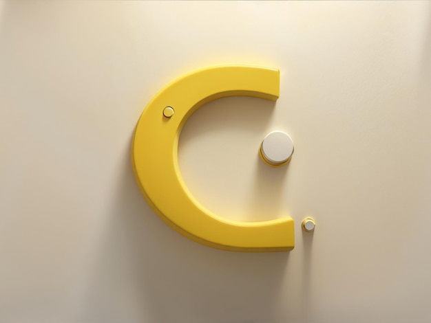 Quotation Mark on Yellow Wall