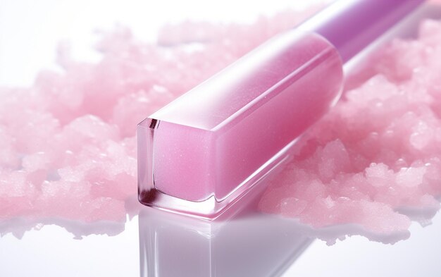 quotCotton Candy Lip Gloss on a White Backgroundquot