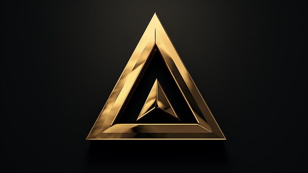 quotElegant TwoLetter Half Triangle Logo in Goldquot