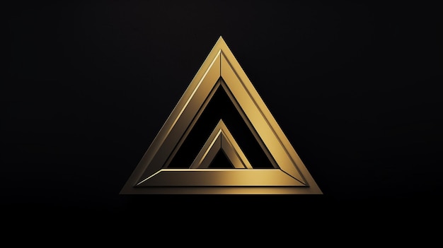 quotElegant TwoLetter Half Triangle Logo in Goldquot