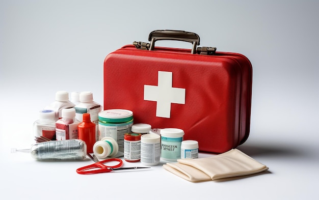 quotFirst Aid Kit Against a White Backgroundquot