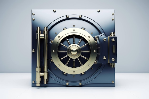 quotFortified Bank Vault Door on White Background