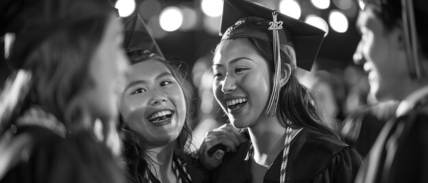 Photo quotglobal graduates celebrating at a festive partyquot