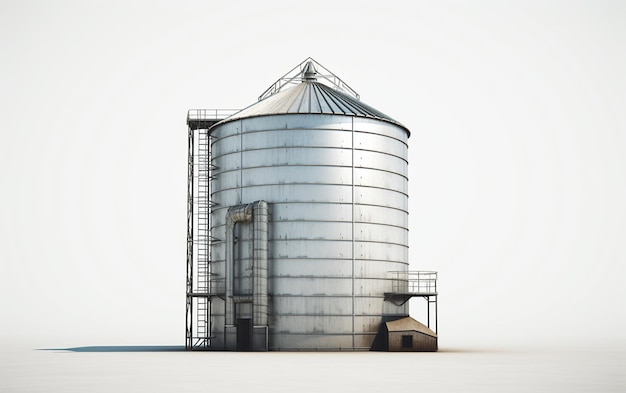 Photo quotgrain silo on white backgroundquot