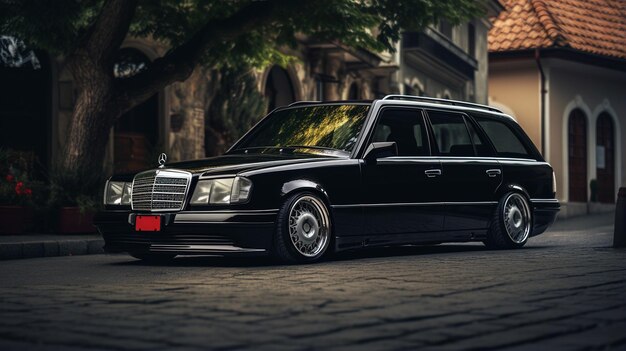 Черный Мерседес-Бенц W124 Station Wagon