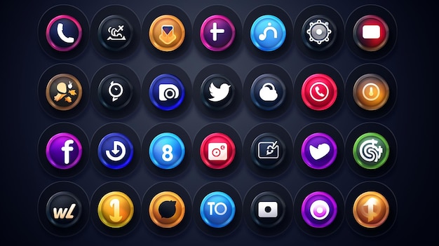 Иконы социальных сетей Instagram Facebook Twitter TikTokquot