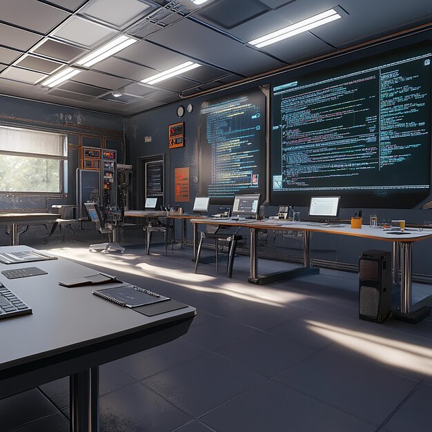 QuotVirtual Coding Lab Setup for Studentsquot | Premium AI-generated image