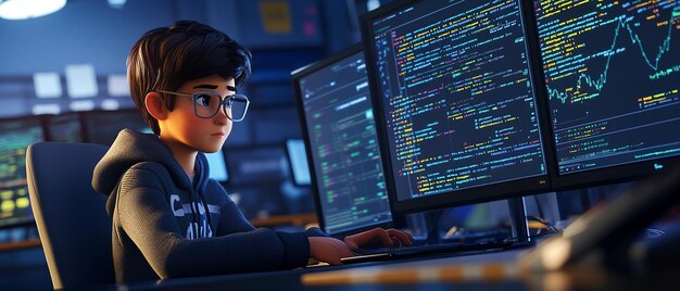 QuotVirtual Coding Lab Setup for Studentsquot | Premium AI-generated image