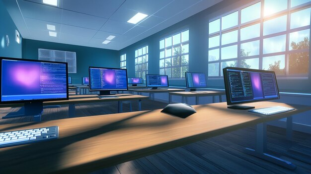 QuotVirtual Coding Lab Setup for Studentsquot | Premium AI-generated image