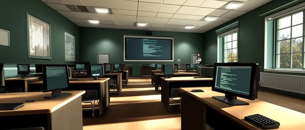 QuotVirtual Coding Lab Setup for Studentsquot | Premium AI-generated image