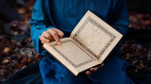 Photo quran is a holy book of muslims close up