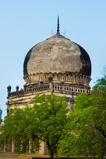 The Qutb Shahi Tombs mosques built by the various kings of the Qutb Shahi dynasty Hyderabad India