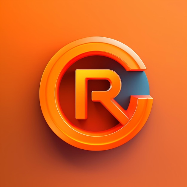 Photo r letter logo icon design