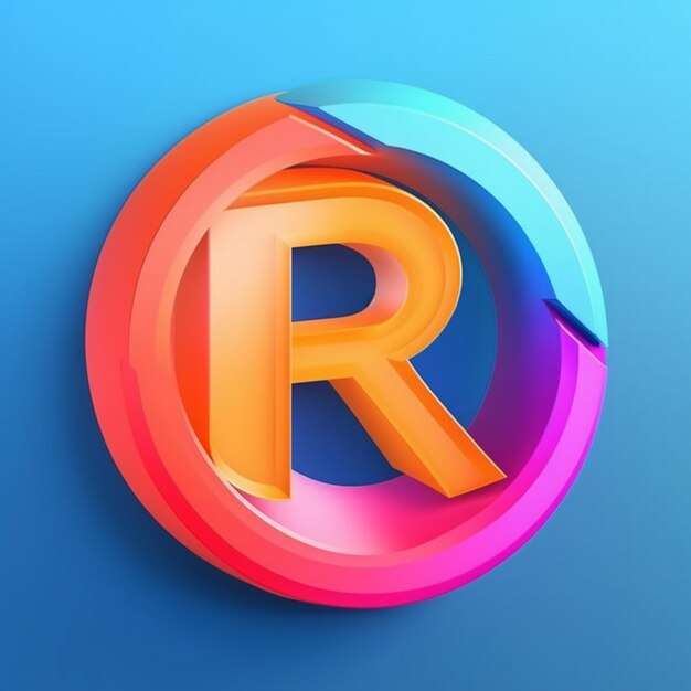 R letter logo icon design