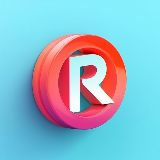 Photo r letter logo icon design