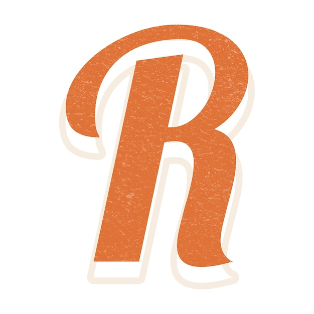 r letter vintage font lettering alphabet