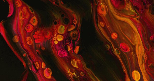 Raadselachtige Elegance OilPainted vloeibare kunst met levendige doorschijnende kleuren
