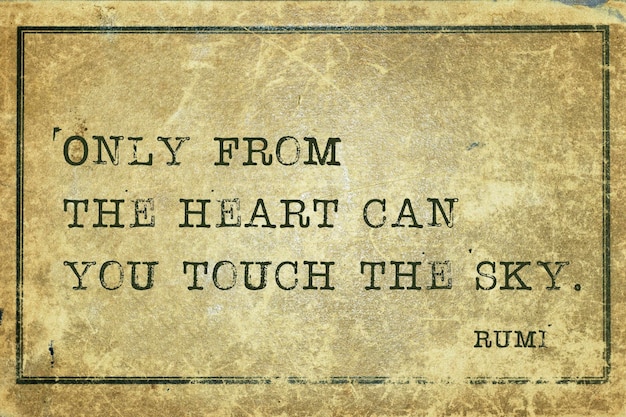 Raak de hemel aan, Rumi.