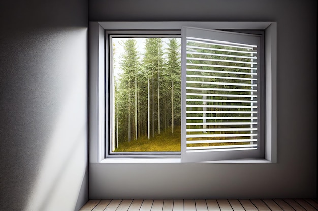 Raam met louvre dat licht en lucht in de kamer laat stromen en tegelijkertijd privacy biedt