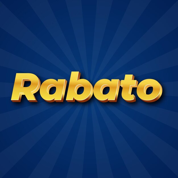 Rabato 텍스트 효과 골드 JPG 매력적인 배경 카드 사진