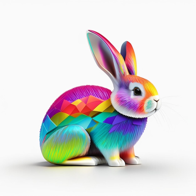 rabbit animal on white background