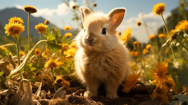 Rabbit beauty in nature