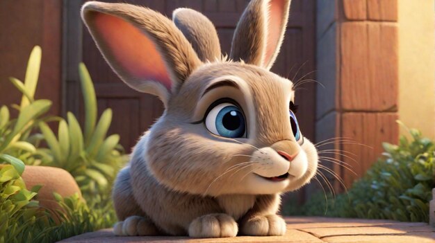 A rabbit cartoon character