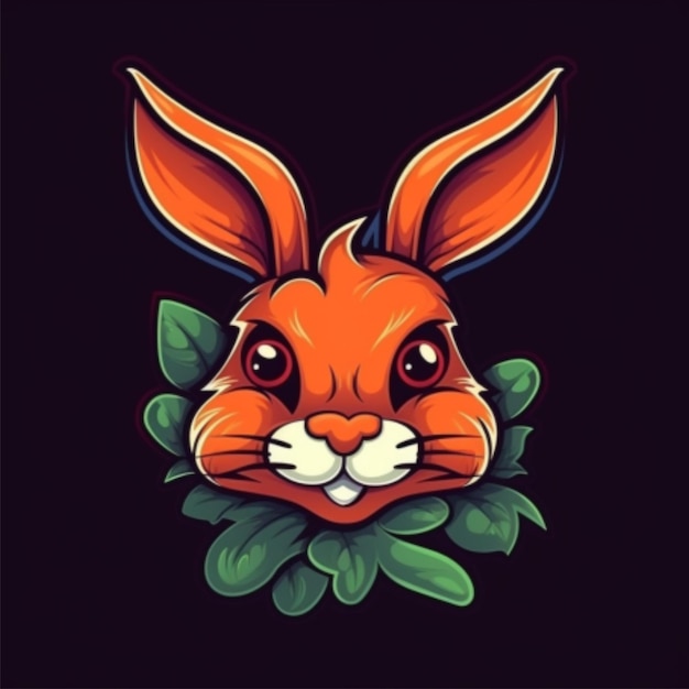 Rabbit cartoon logo 3