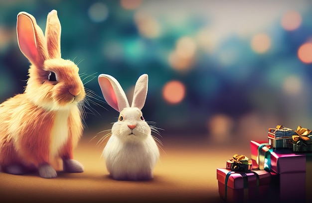 adorable bunnies wallpaper