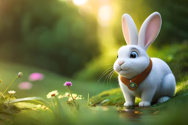 Rabbit on the forest