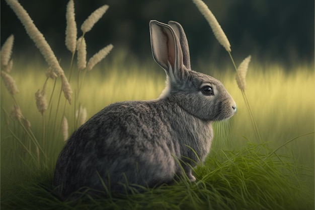 Rabbit on ground Made by AIArtificial intelligence