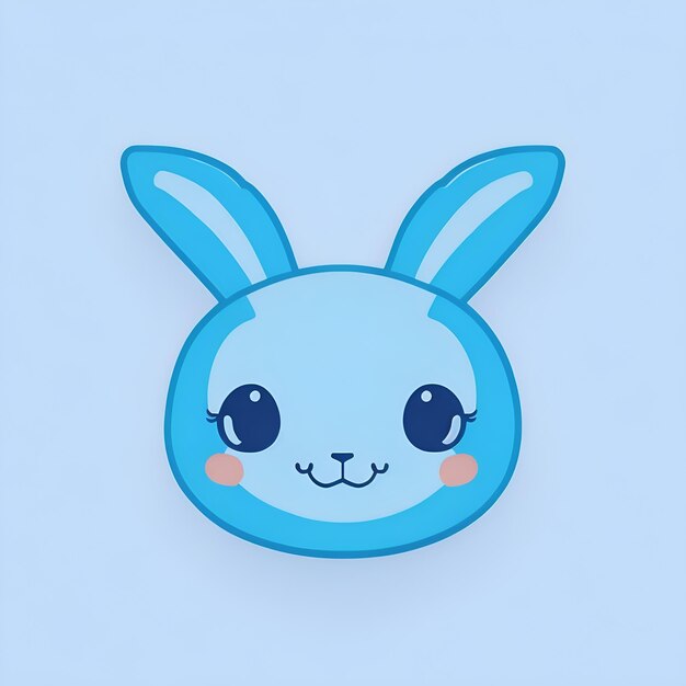 Photo rabbit head icon vector illustration