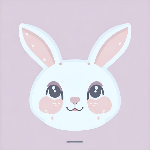 Photo rabbit head icon vector illustration