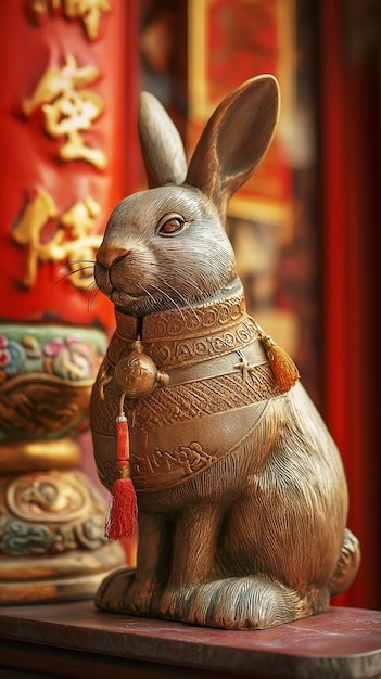 Кролик - одно из двенадцати животных зодиака в праздновании китайского Нового года.