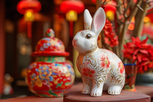 The rabbit is one of 12 zodiac animals in celebration of Chinese New Year Chinese Zodiac Rabbit