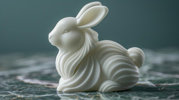 Фото Дизайн логотипа кролика фотореалистичный ультра